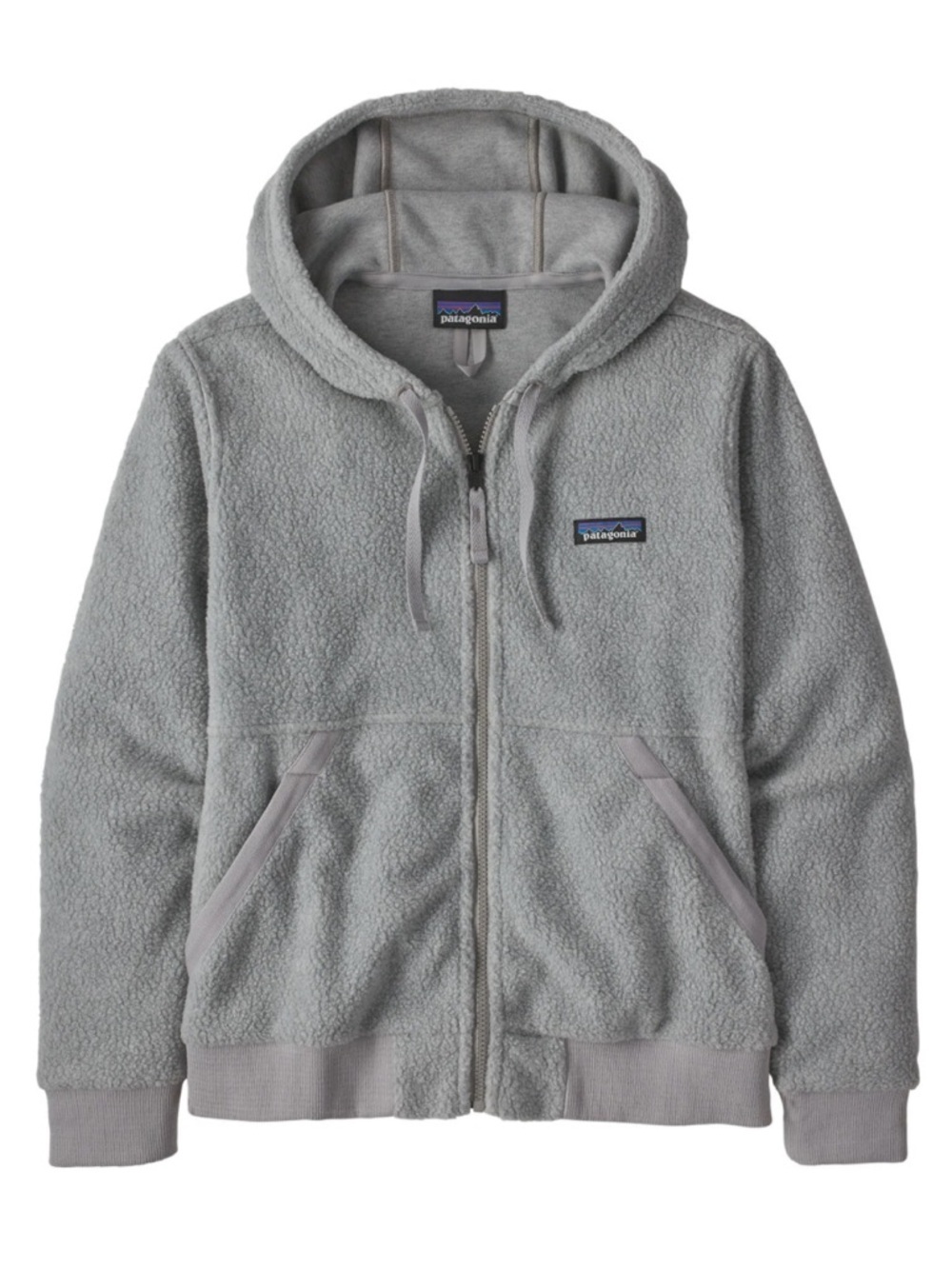 Patagonia Salt Grey Shearling Hoody Large